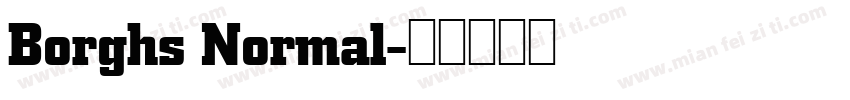 Borghs Normal字体转换